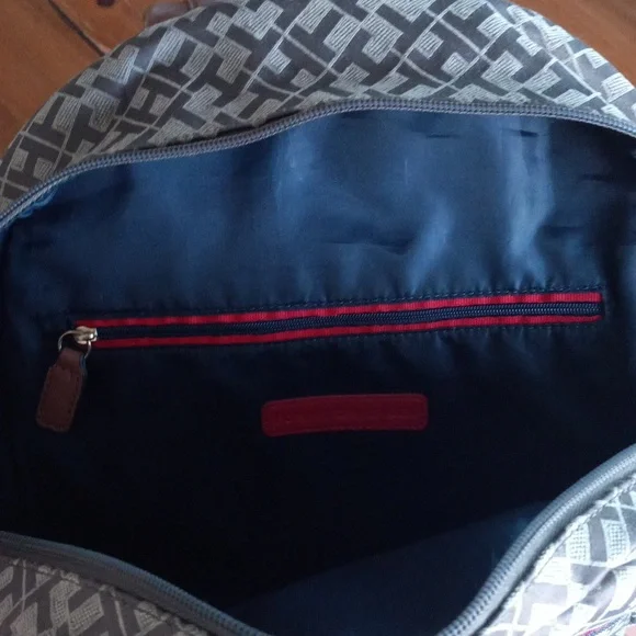 Tommy Hilfiger TH Graphic Brown Beige Backpack Purse - Picture 6 of 16